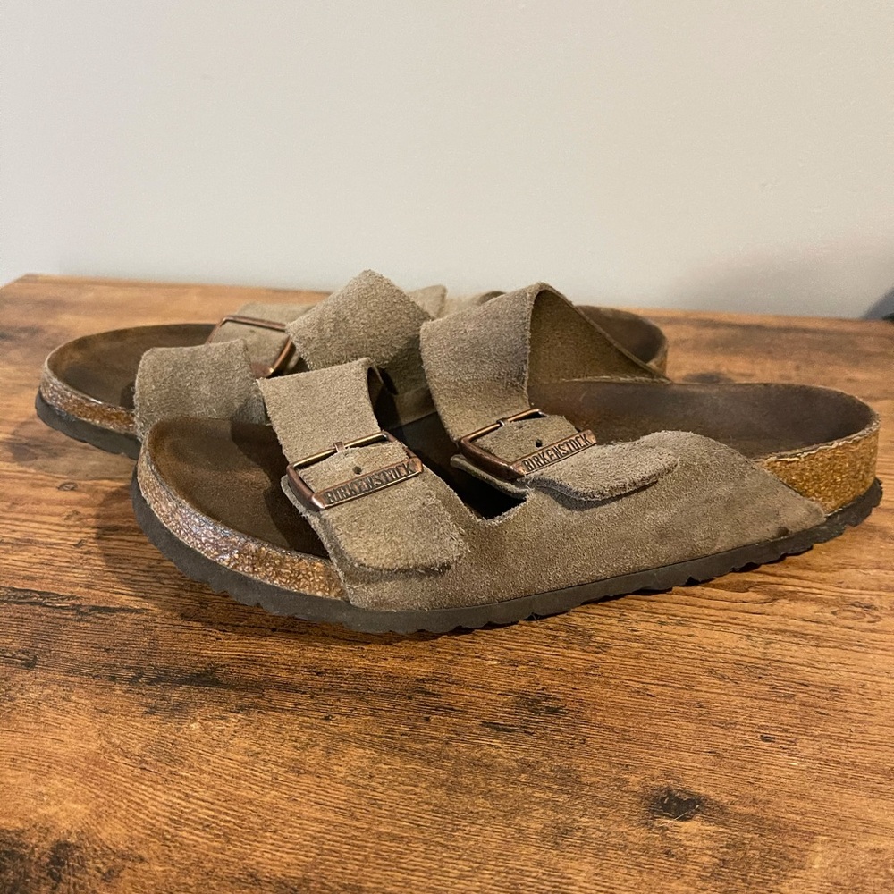 Birkenstock Arizona Suede Soft Footbed Sandals
